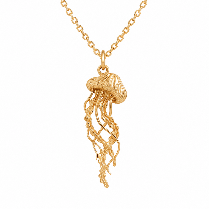 Gold Jellyfish Necklace