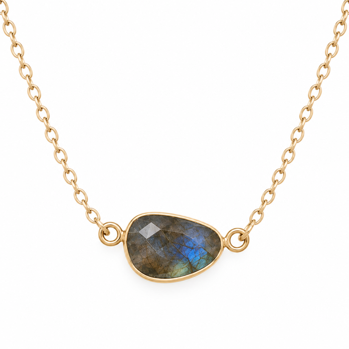 One of a Kind Labradorite Connector Necklace | 14K Gold Filled