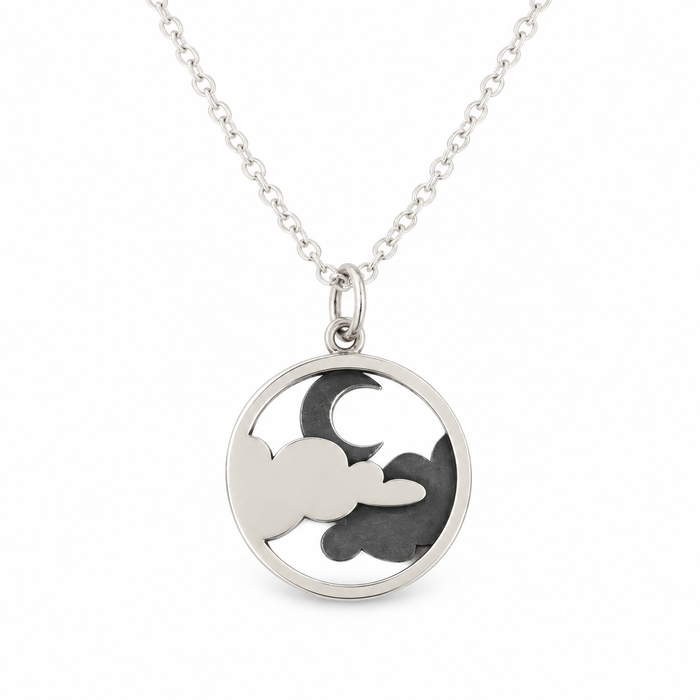 Night Moon Necklace – Sterling Silver