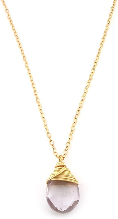 June Birthstone Light Amethyst Necklace – 14k Gold Filled Gemstone Pendant Jewelry – Gift for Her