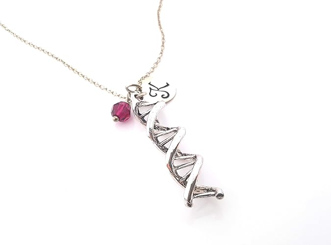 DNA Charm Necklace - Personalized Sterling Silver Jewelry