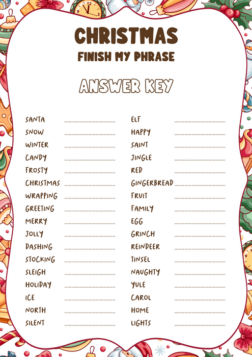 Christmas Game Bundle Pack – 10 Fun Holiday Party Games (Instant PDF Download)