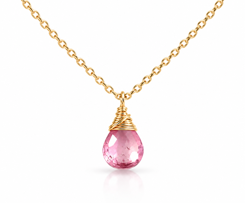 October Birthstone Necklace - 14k Gold Filled