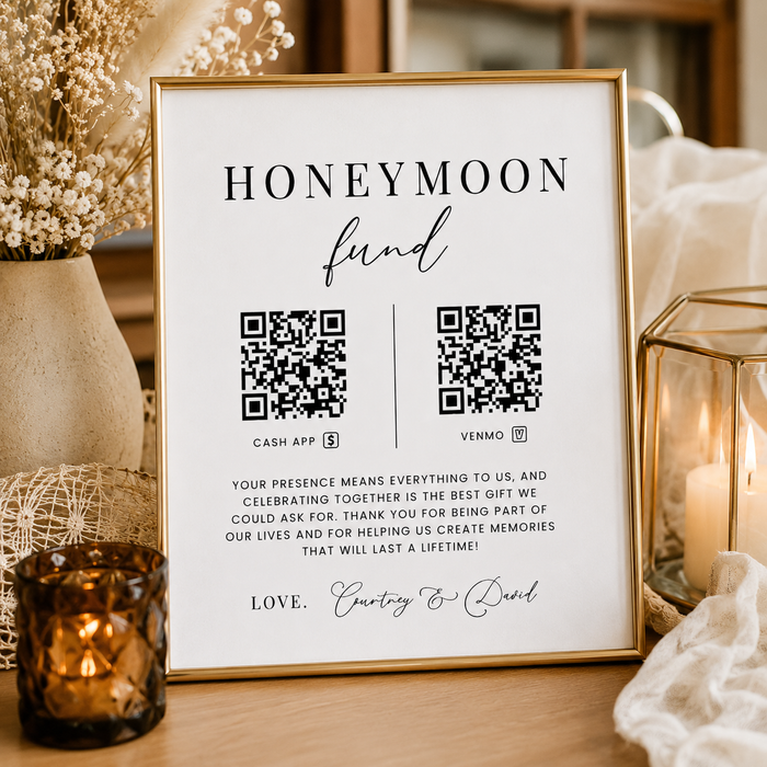 Honeymoon Fund Sign Template