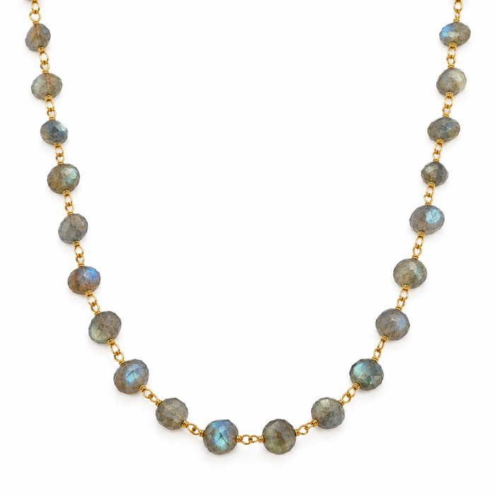 Labradorite Necklace – 14k Gold Filled, Hand-Wrapped, 19 Inch