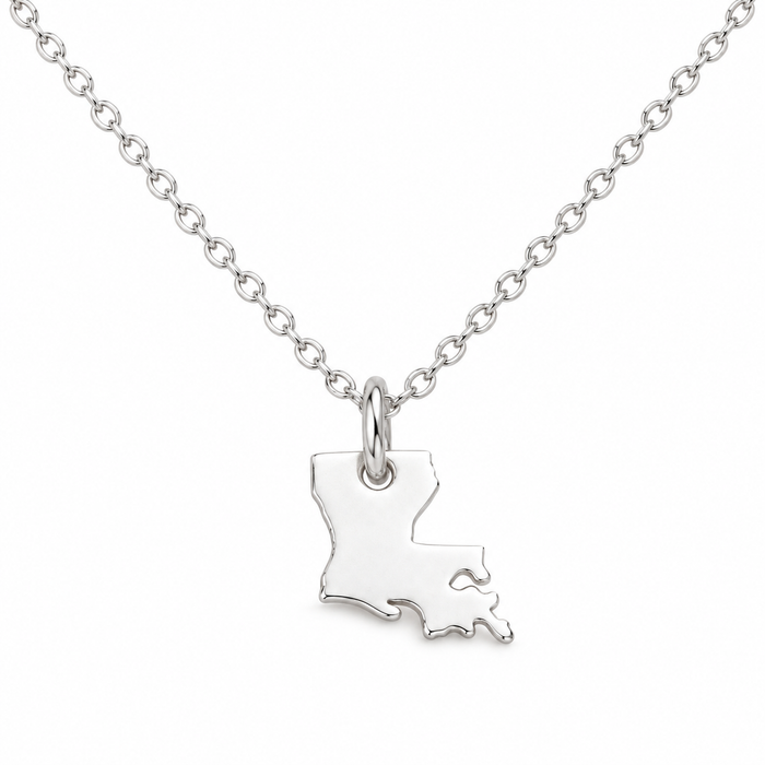 Tiny Louisiana State Necklace