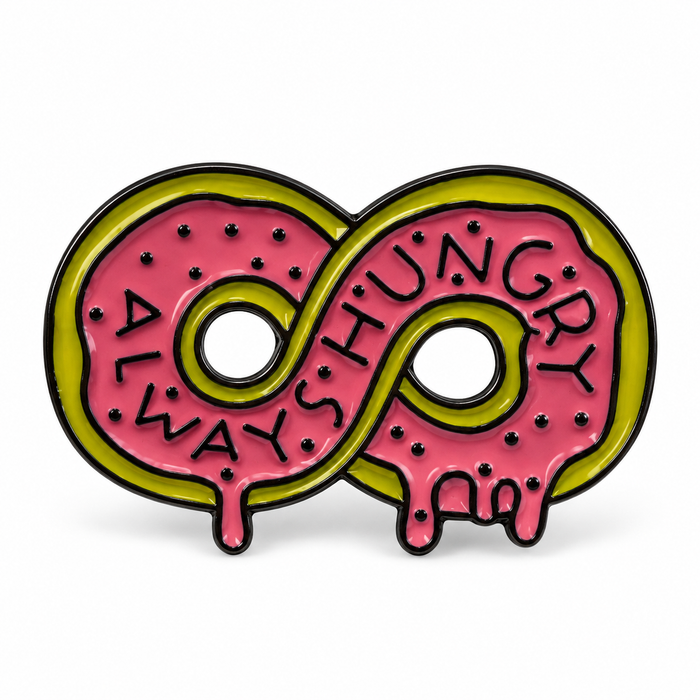 Always Hungry Donut Enamel Pin – Cute Foodie Lapel Pin