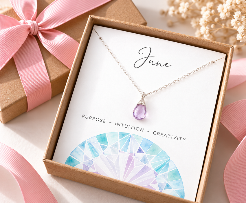 June Birthstone Necklace