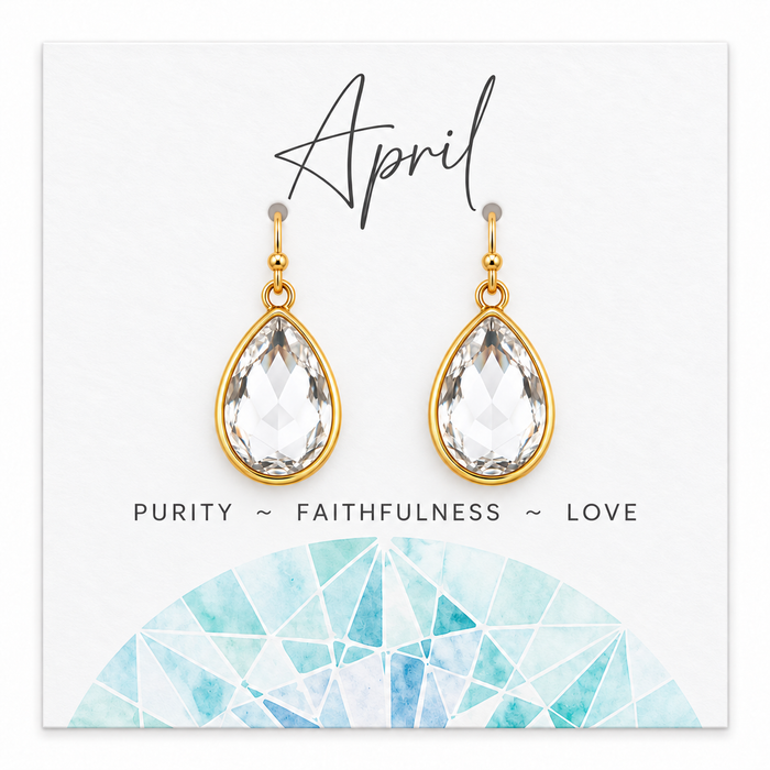 April Birthstone Earrings - 14k Gold Filled