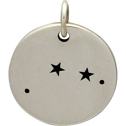 Silver Zodiac Charm Constellation Aries 18x15mm