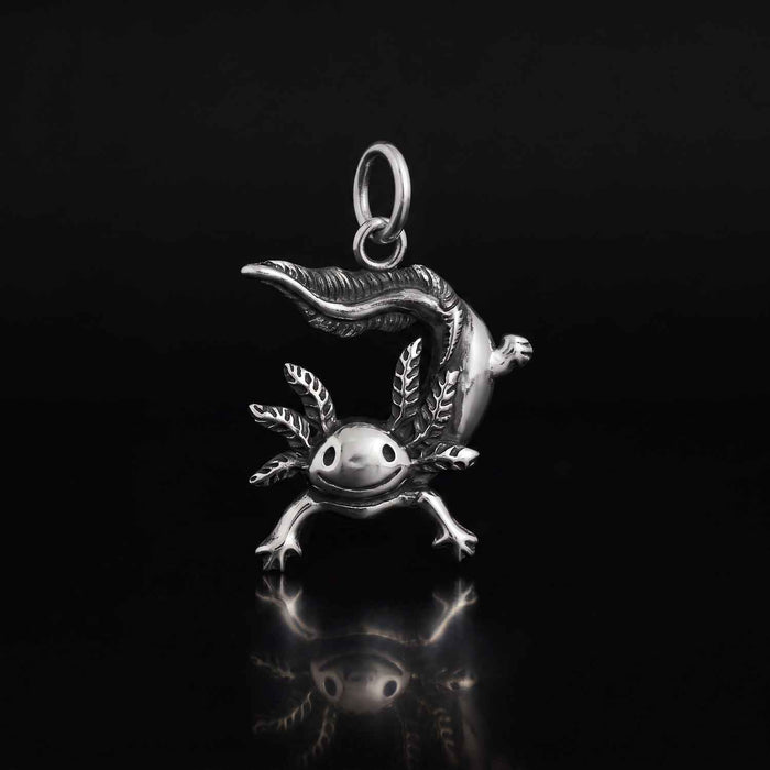 Sterling Silver Axolotl Necklace