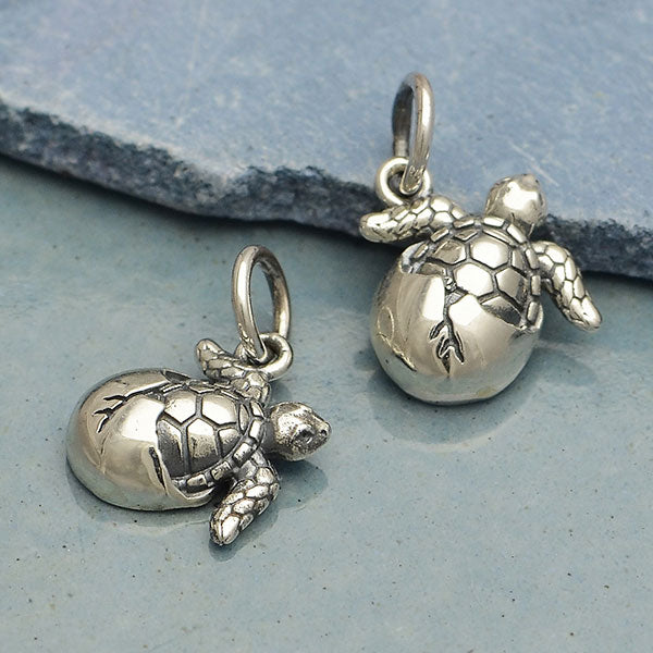 Sterling Silver Sea Turtle Hatchling Necklace