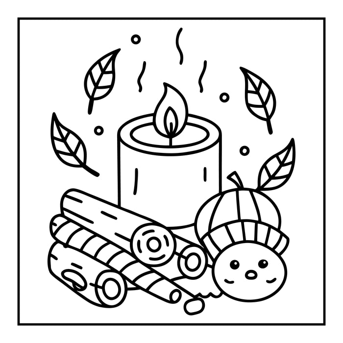 Cozy Autumn Coloring Book – Bold & Easy (92 Pages, PDF)