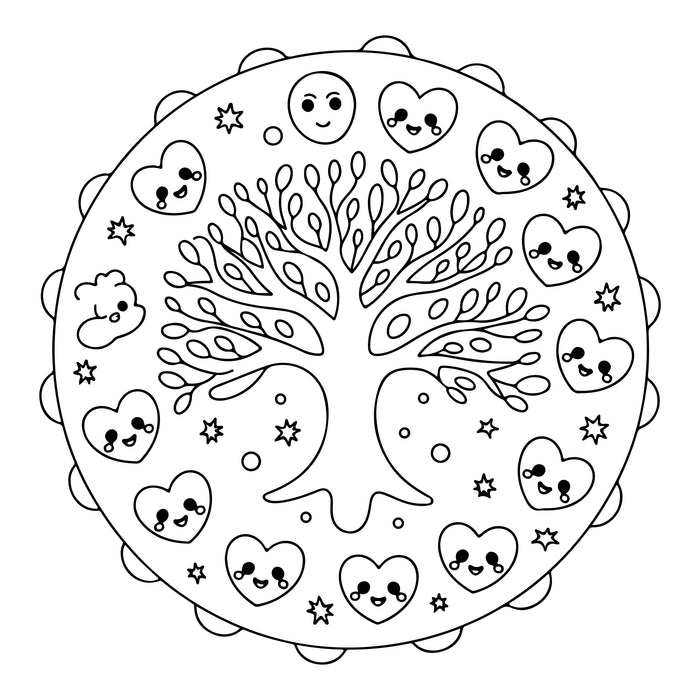 Spooky Mandalas: Bold and Easy Coloring Book - Instant Download