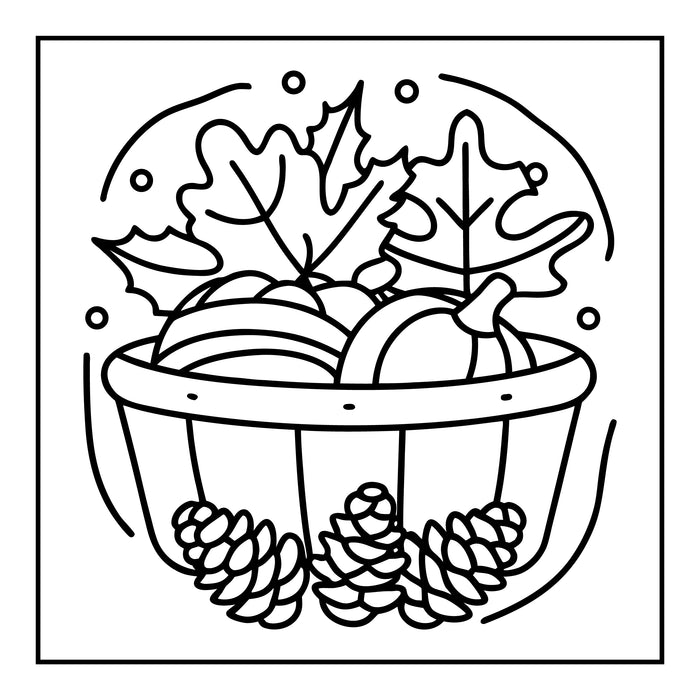 Cozy Autumn Coloring Book – Bold & Easy (92 Pages, PDF)