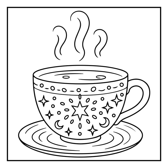 Witchy Vibes: Bold & Easy Coloring Book - Instant Download