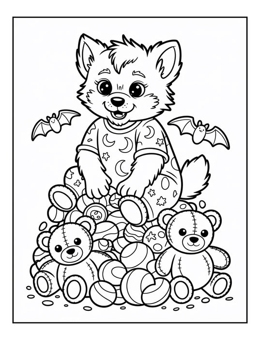 Adorable Creepy: A Halloween Bold & Easy Coloring Book – Instant Download PDF