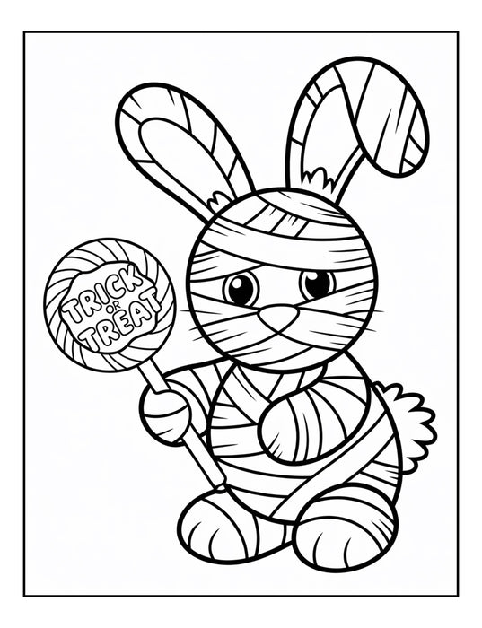Adorable Creepy: A Halloween Bold & Easy Coloring Book – Instant Download PDF