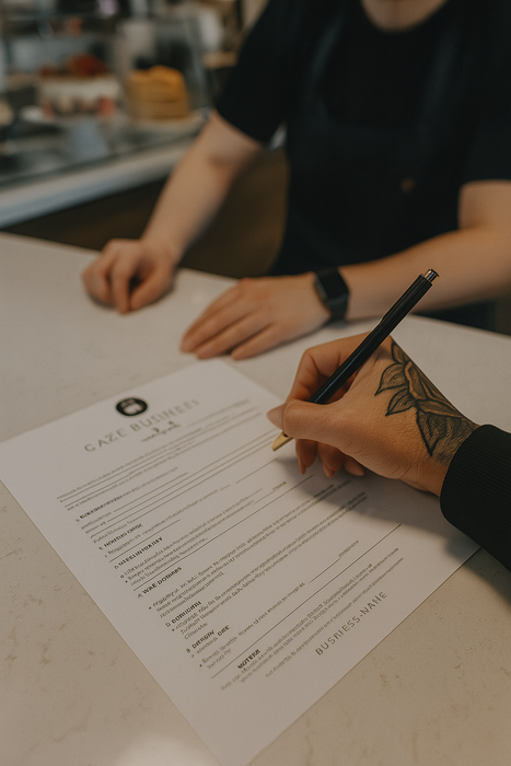 Cake Business Contract Template – 3-Page Editable Canva Form (Instant Download)