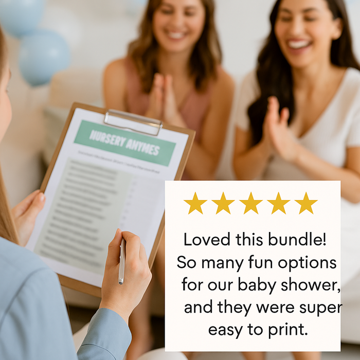50 Baby Shower Games Printable Bundle