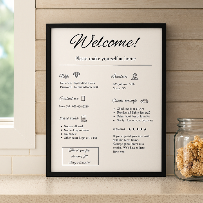 24 Airbnb Essential Signs Bundle – Canva Template | Editable Instant Download