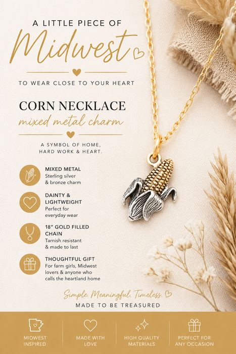 Mixed Metal Corn Necklace