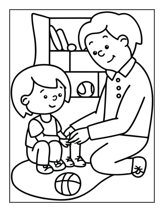 Father’s Day Coloring Book for Kids – 100 Printable Pages to Gift Dad
