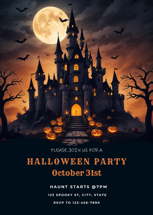 Halloween Party Invitation – Editable Canva Template