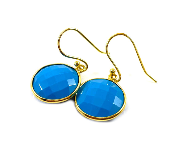 Turquoise Drop Vermeil Earrings