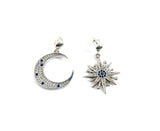 Sun and Star Rhinestone Earrings