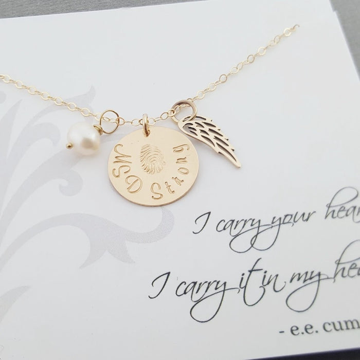 Add an Angel Wing Charm – Sterling Silver or 14k Gold Plate