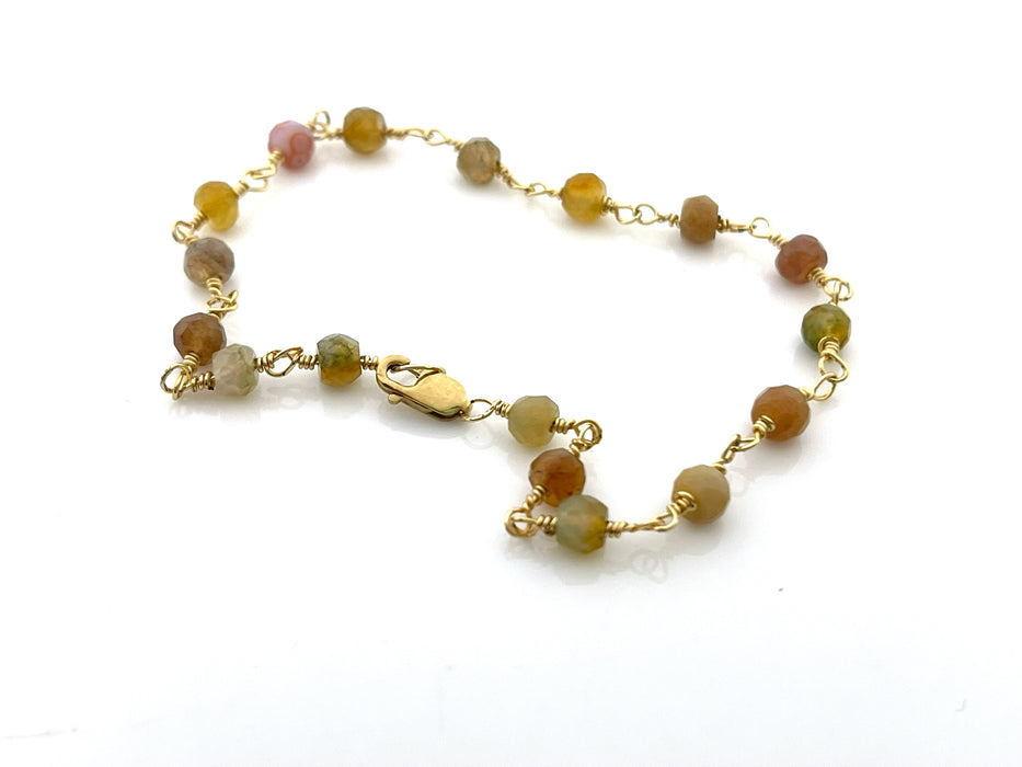 Earthy Indian Agate Bracelet – One-of-a-Kind Gold Filled Jewelry