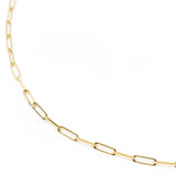 Tiny Gold Paperclip Chain Necklace