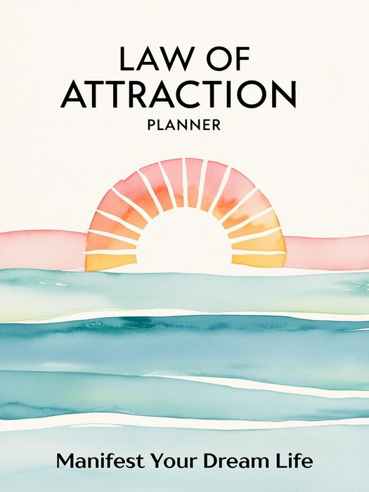 Manifestation planner with goal setting, visualization, and affirmation pages