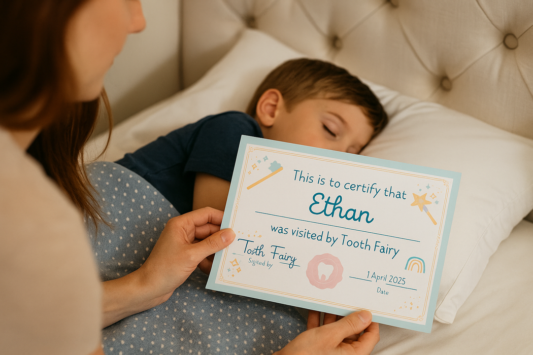 Editable Tooth Fairy Certificate Template – Printable Canva Design for Kids