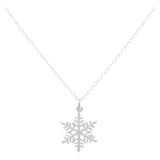 Snowflake Charm Sterling Silver Necklace