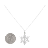 Snowflake Charm Sterling Silver Necklace