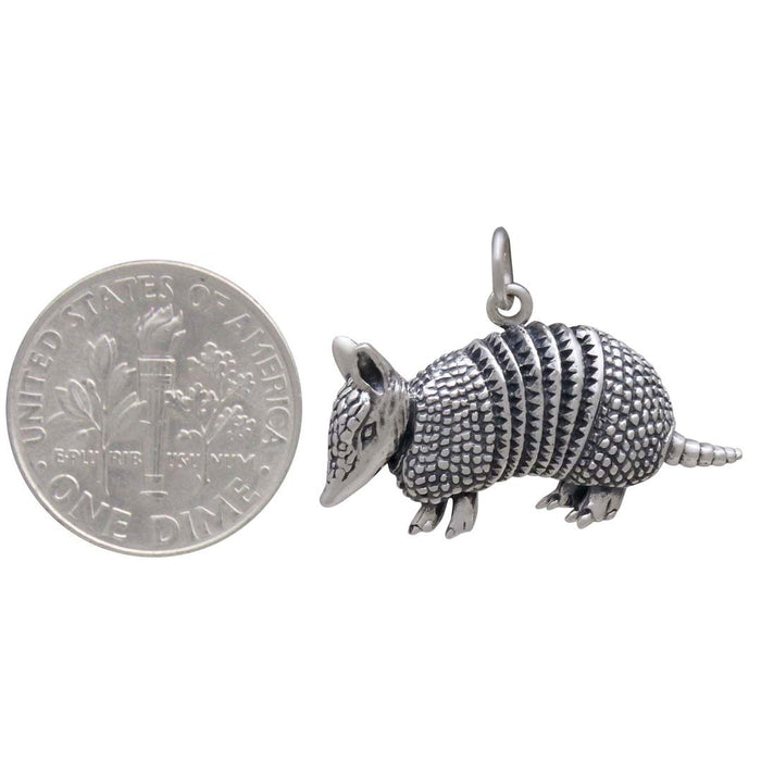 Sterling Silver Armadillo Charm 18x26mm