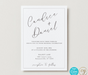 Modern black and white wedding invite design - printable download