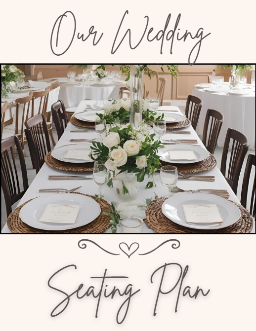 80 Page Wedding Seating Chart Template – Editable Canva Planner