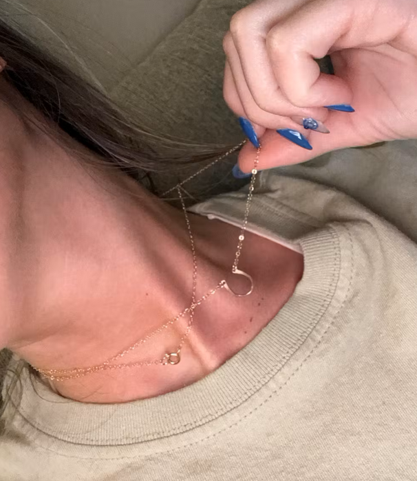 Horseshoe Charm Necklace - 14k Gold Fill Necklace