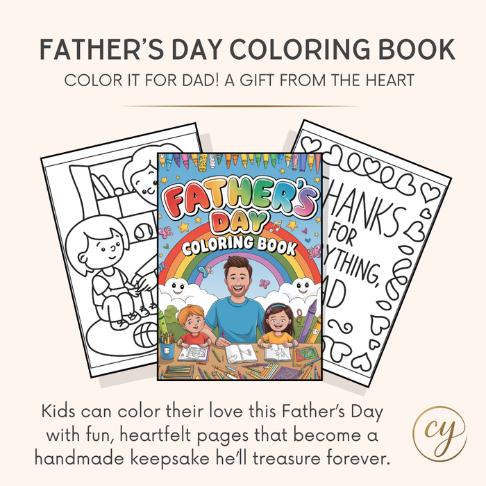 Father’s Day Coloring Book for Kids – 100 Printable Pages to Gift Dad