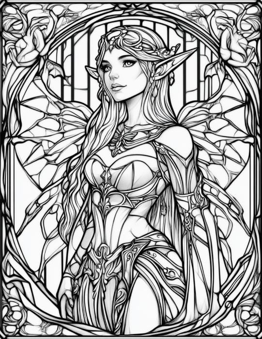 Garden Spirits: Stained Glass Fairies & Elves – Volume 3