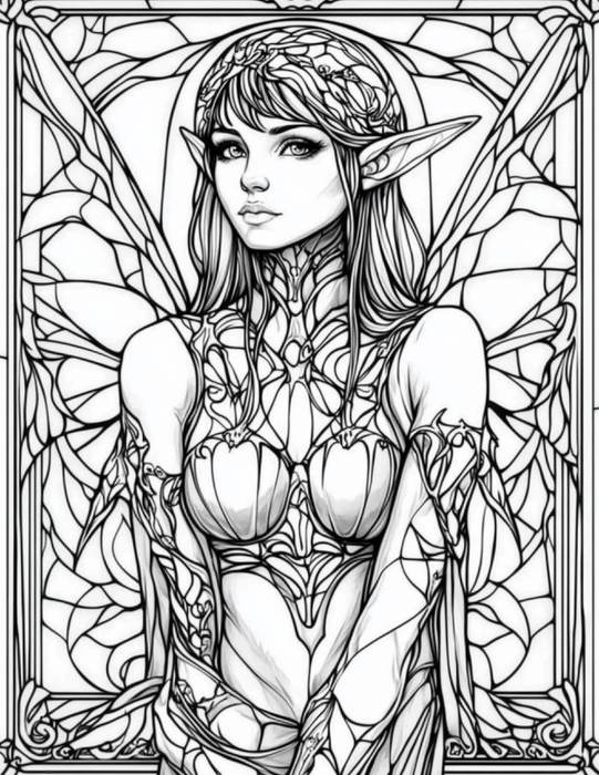 Garden Spirits: Stained Glass Fairies & Elves – Volume 3