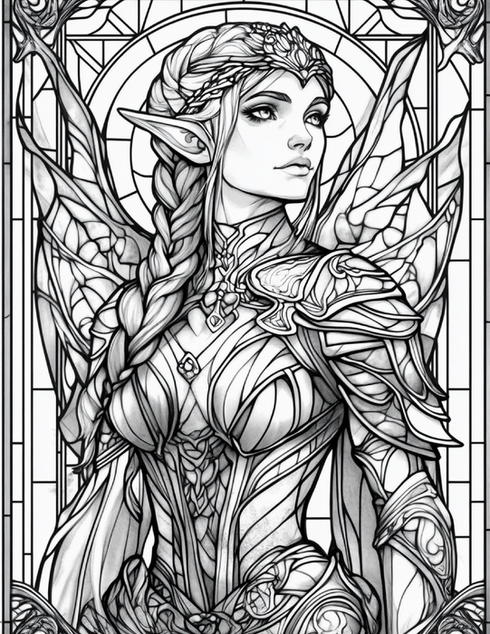 Garden Spirits: Stained Glass Fairies & Elves – Volume 3