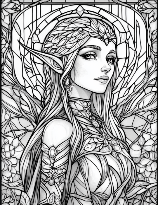 Garden Spirits: Stained Glass Fairies & Elves – Volume 3