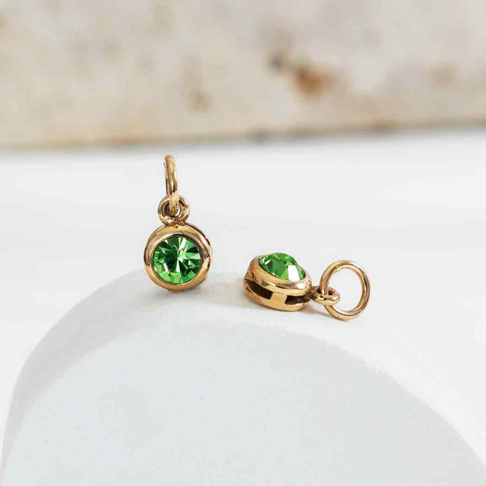 Teeny Tiny Peridot August Birthstone Necklace – 14k Gold Filled, 18” Chain