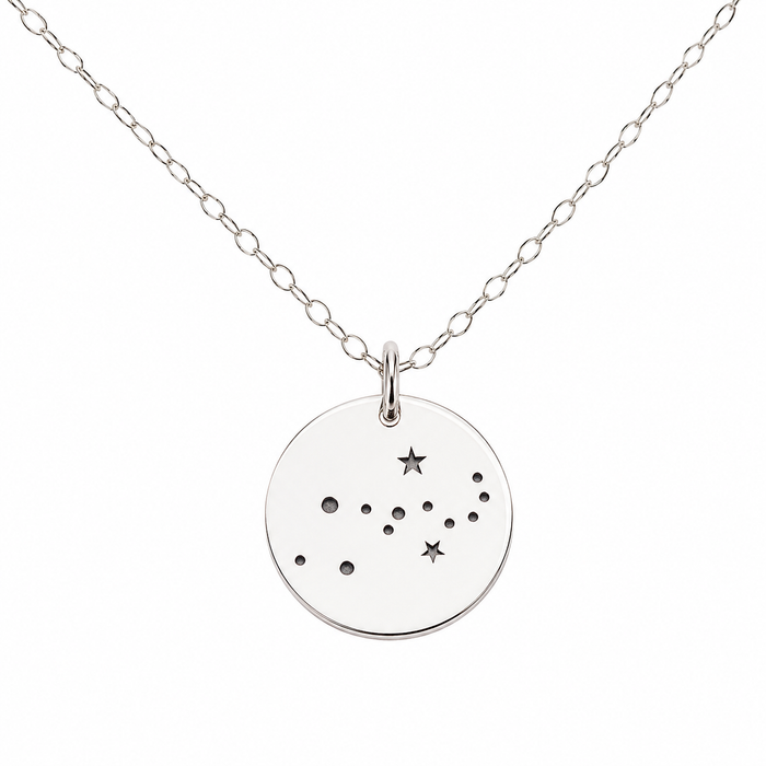 Virgo Charm Zodiac Necklace - Sterling Silver Jewelry