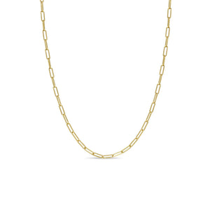 Tiny Gold Paperclip Chain Necklace