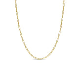 Tiny Gold Paperclip Chain Necklace